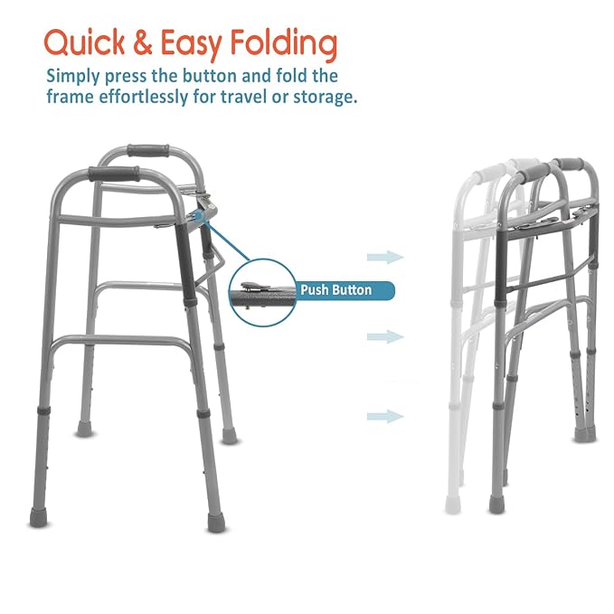 MEDIHUG Steel Frame Height Adjustable Imported Walker