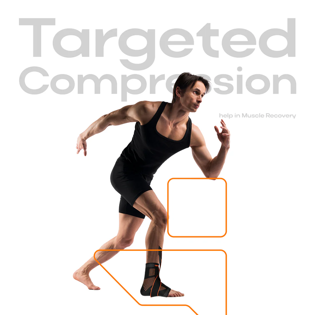 Ankler (Moderate Support)| 2 in 1 Anklet + Binder | Provides support & stability to the Ankle (Grey